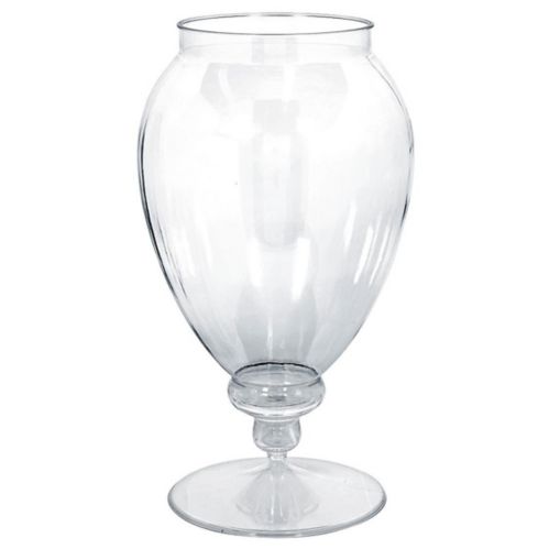 Plastic Apothecary Jar with Pedestal for Birthday, Party, Anniversary, Clear, 5 x 10-in Product image
