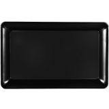 Plastic Rectangular Serving Platter, Black | Amscannull