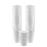 White Plastic Cups, 50-ct | Amscannull