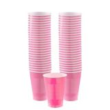 Bright Pink Plastic Cups, 50-ct | Amscannull
