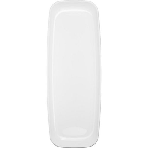 Rectangular Plastic Platter for Birthday, Party, Anniversary, White, 6 x 17 1/2-in Product image
