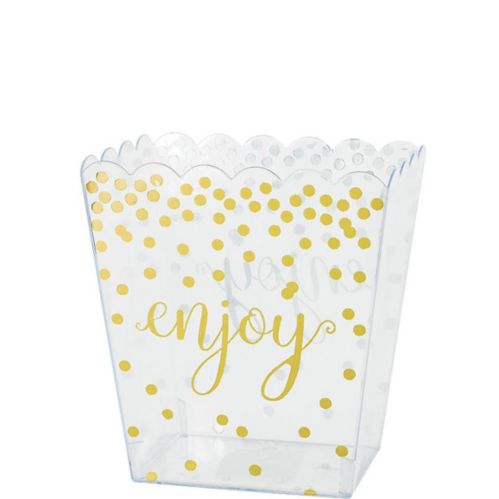 Small Metallic Polka Dots Plastic Scalloped Container Product image