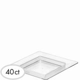 Mini Clear Plastic Square Appetizer Plates, 40-pk
