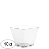 Mini Plastic Cubed Bowls, 40-pk