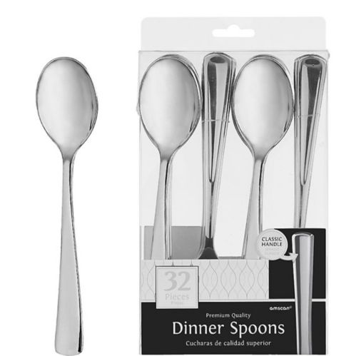Premium Plastic Dinner Spoons, 32-pk Product image