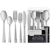 Premium Plastic Five-Piece Cutlery Set, 40-pc