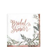 Floral Greenery Bridal Shower Beverage Napkins, 16-pk | Amscannull