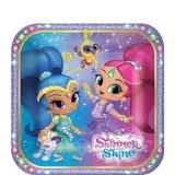 Shimmer & Shine Square Birthday Party Dessert Paper Plates, 7-in, 8-pk | Nickelodeonnull
