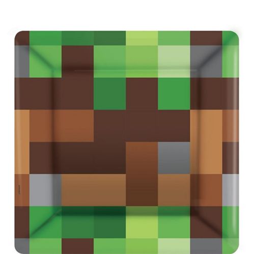 Pixelated Small Dessert Square Paper Plates, 8-pk Product image