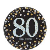 Sparkling Celebration Prismatic 80th Birthday Dessert Plates, 8-pk | Amscannull