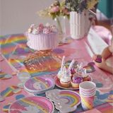 Iridescent Magical Rainbow Birthday Party Dessert Plates, 7-in, 8-pk | Amscannull