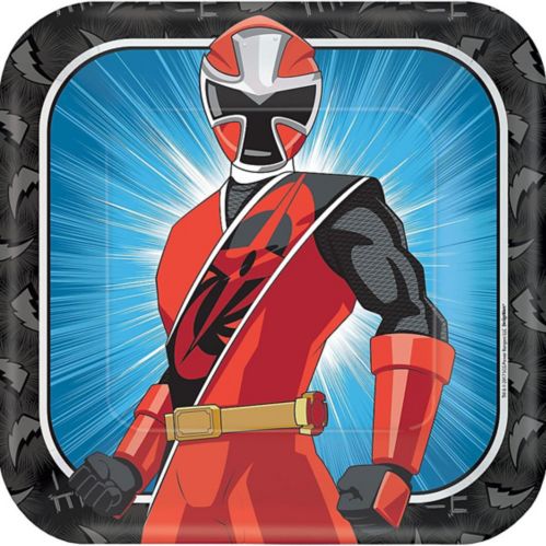 Power Rangers Ninja Steel Birthday Party Large Square Lunch Plates, 9-in, 8-pk Product image