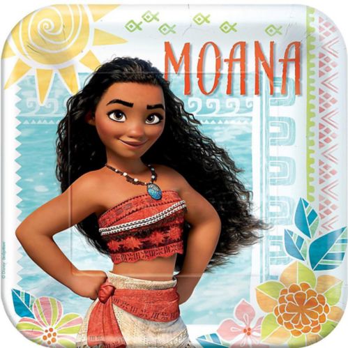 Disney Moana Birthday Party Square Lunch Plates, 9-in, 8-pk Product image