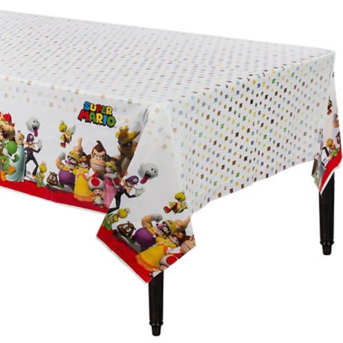 Super Mario Printed Plastic Table Cover, 54-in x 96-in Product image