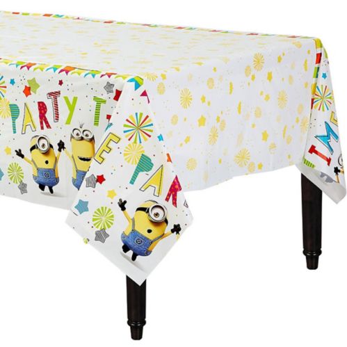 Minions "Party Time" Birthday Party Easy-to-clean Reusable Table Cover,  54-in x 96-in Product image
