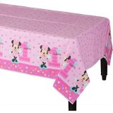 1st Birthday Minnie Mouse Birthday Party Table Cover, 54-in x 96-in