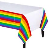 Rainbow Striped Table Cover