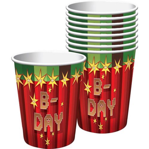Pixelated Video Game Birthday Party Disposable Cups, 9-oz, 8-pk Product image