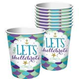 Wishful Mermaid Disposable Paper Cups, 9-oz, 8-pk | Amscannull