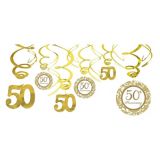 Décorations en spirale 50e anniversaire, paq. 12 | Amscannull
