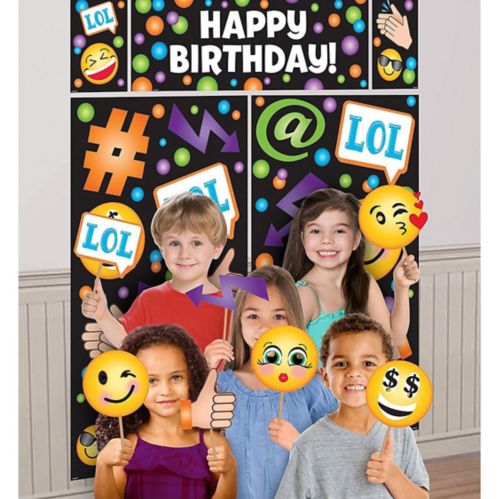 Smiley Birthday Party Photo Booth Decoration Kit, 17-pc Product image