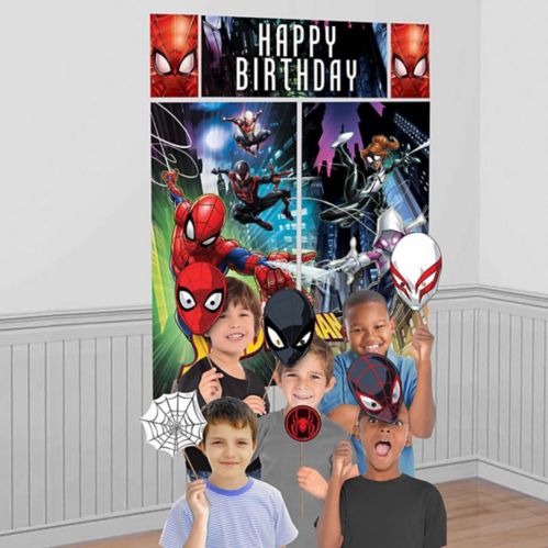 Décor mural Spider-Man Webbed Wonder avec accessoires de cabine de photo Image de l’article