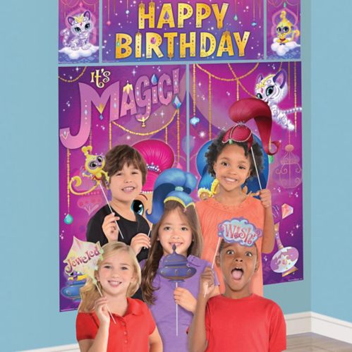 Shimmer & Shine Scene Setter Birthday Party Decoration with Photo Booth Props Product image