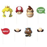 Super Mario Scene Setter with Photo Booth Props Birthday Decoration, 13-pc | Nintendonull