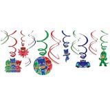 PJ Masks Hanging Swirl Birthday Party Decorations, 12-pc