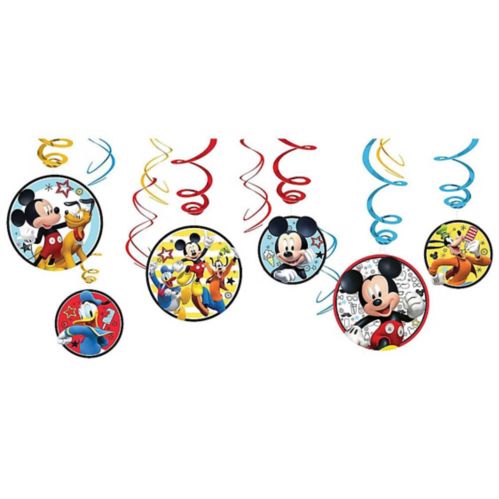 Décorations en spirale Mickey Mouse, paq. 12 Image de l’article