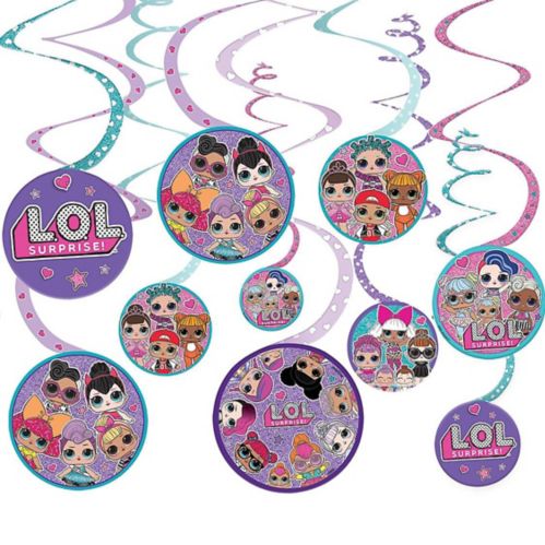 LOL Surprise Hanging Swirl Birthday Party Decorations, 12-pc Product image