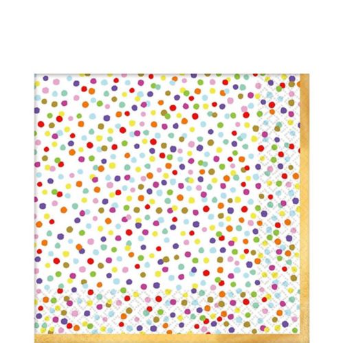 Serviettes de table Confettis arc-en-ciel, paq. 36 Image de l’article