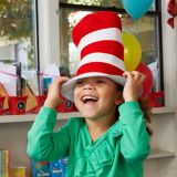 Chapeau haut de forme pour enfant Dr. Seuss Le Chat dans le Chapeau, rouge/blanc, taille unique, 4 ans et plus