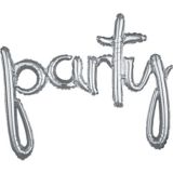 Air-Filled "Party" Cursive Letter Foil Birthday Balloon Banner, More Options Available, 39-in x 31-in | Anagram Int'l Inc.null