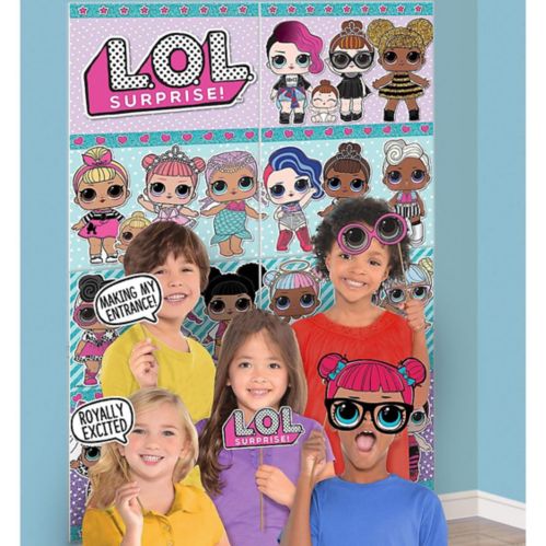 LOL Surprise Birthday Party Scene Setter with Photo Booth Props, 16-pc Product image