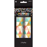 Metallic Gold & Pastel Confetti Party Poppers, 2-pk | Amscannull