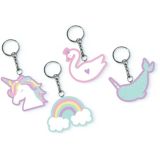 Magical Rainbow Keychains for Birthday Party Favours, 8-pk | Amscannull