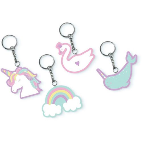 Magical Rainbow Keychains for Birthday Party Favours, 8-pk Product image