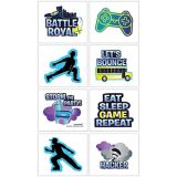 Battle Royal Tattoos for Birthday Party Favours, 1 Sheet of 8