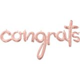 Air-Filled Congrats Cursive Letter Foil Balloon Banner for Graduation/Bachelorette/Baby Shower, Rose Gold | Anagram Int'l Inc.null