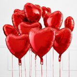 Heart Foil Balloon for Valentine's Day/Love/Anniversary, Helium Inflation Included, Red, 17-in | Amscannull