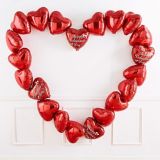 Ballon en aluminium en forme de cœur pour la Saint-Valentin/anniversaire, gonflage à l’hélium compris, rouge, 17 po | Amscannull
