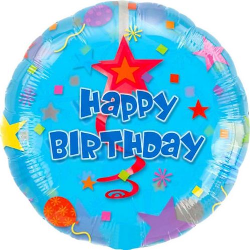 Swirl Happy Birthday Balloon, 32in Product image