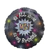 Ballon en aluminium d’anniversaire It’s All About Me, gonflage à l’hélium compris, 18 po | Anagram Int'l Inc.null