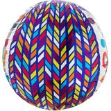 Orbz Dotty Geometric Congrats Balloon, 16-in