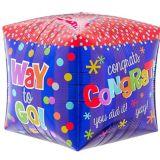 Ballon en aluminium Cubez Way To Go Congrats, gonflage à l’hélium compris, 5 po