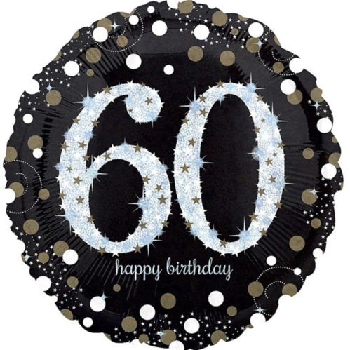Sparkling Celebration 60th Birthday Balloon, 18-in Product image