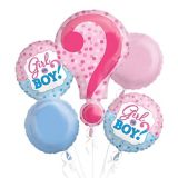 Gender Reveal Foil Balloon Bouquet, Helium Inflation Included, 5-pc | Anagram Int'l Inc.null