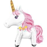 Air-Filled Magical Unicorn Foil Balloon for Birthday Party, 25-in