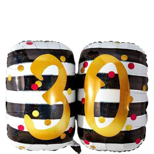 Prismatic Pink and Gold 30th Birthday Balloon, 25-in Product image